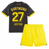 Echipament fotbal Borussia Dortmund Karim Adeyemi #27 Tricou Deplasare 2023-24 pentru copii maneca scurta (+ Pantaloni scurti)